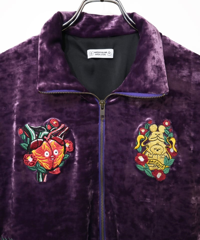 80s 90s  GIORGIOARMANI ベロア スタンドカラー ジャケット 80s 90s GIORGIOARMANI ベロア スタンドカラー ジャケット
