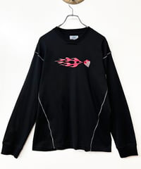 愛の着火カットソー : BLACK