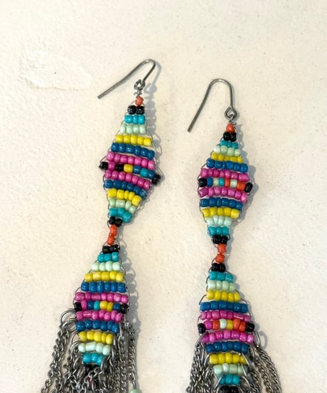 Artisan beads pierceダングルフリンジ