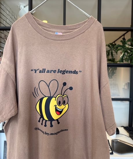 【しゅーオリジナルプリント】”Y'all are legends" 90s vintage US army t-shirts タグ：DSCP BY JENSEN