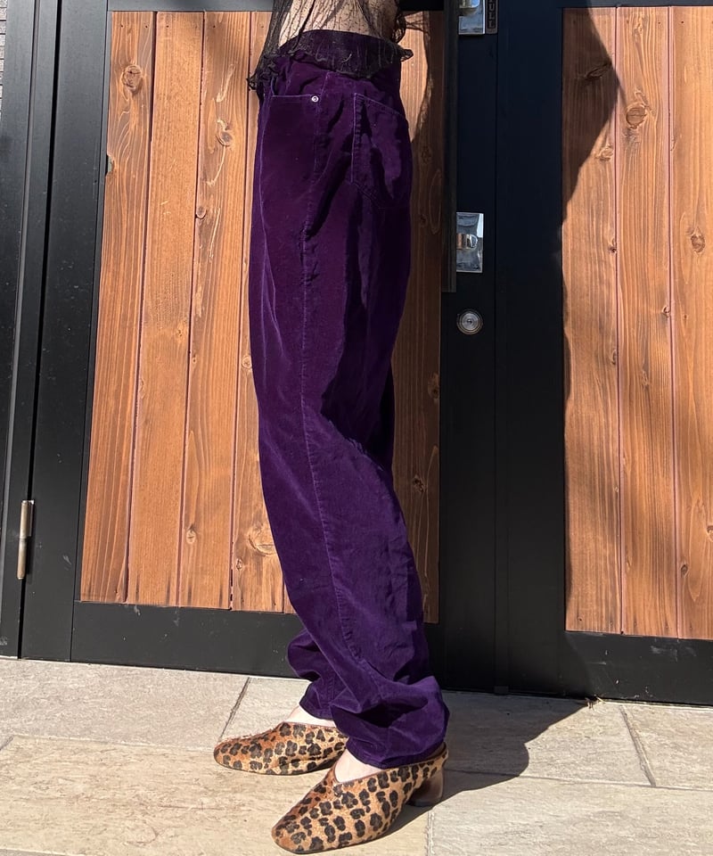 Kathy ireland ベロアパープルパンツ | Hooray!!!