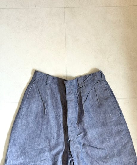 50s60sフランス海軍vintageフレンチミリタリーリネンショーツ②