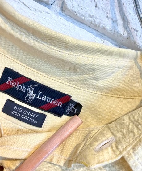 Ralph Lauren／yellow ビッグシルエットshirts
