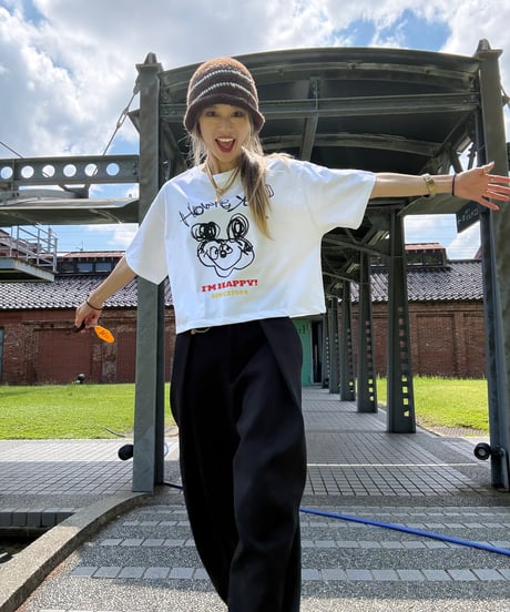 【しゅー撮影時着用のため特別価格】新品の t-shirts 『How're you?』短丈Mサイズ