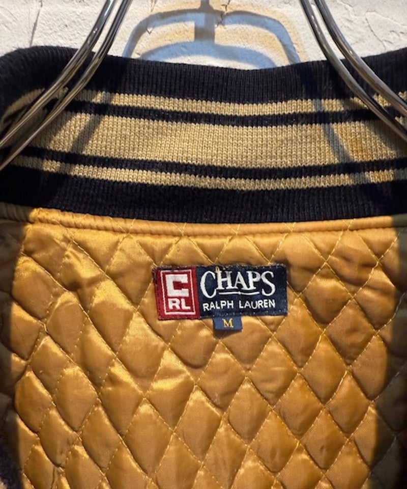 90s CHAPS RALPH LAUREN レザースリーブスタジャン | Hooray!!!