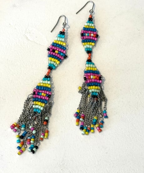 Artisan beads pierceダングルフリンジ