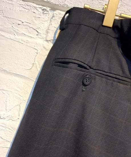 check柄slacks pants