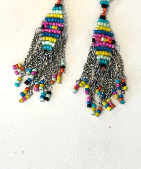 Artisan beads pierceダングルフリンジ