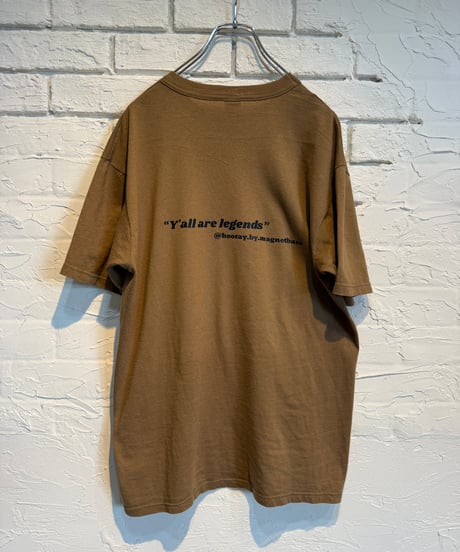 【しゅーオリジナルプリント】Hi! honey 手書きタグ付き　90s vintage US army t-shirts　タグ：SOFFE SHIRTS