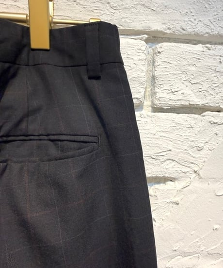 check柄slacks pants