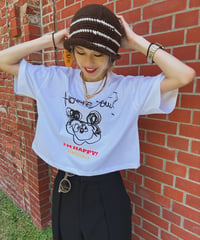 【しゅー撮影時着用のため特別価格】新品の t-shirts 『How're you?』短丈Mサイズ