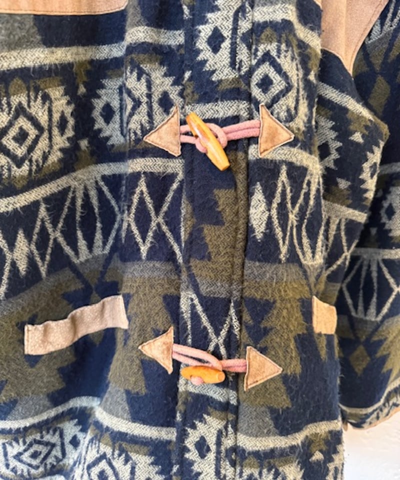 vintage パイル地 ガウン コットン ネイティブ柄 コート vintage パイル地 ガウン コットン ネイティブ柄 コート vintage