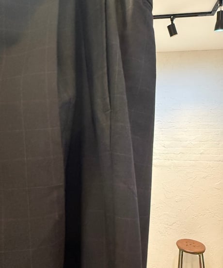 check柄slacks pants