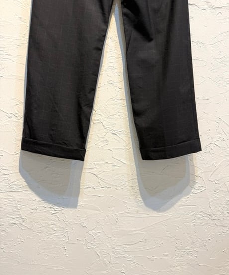 check柄slacks pants