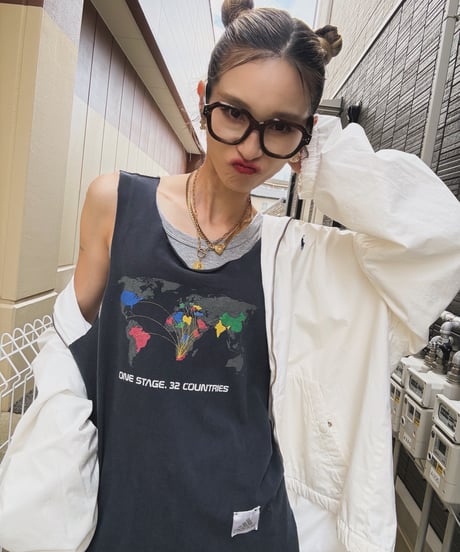 しゅーメイド切りっぱなしタンクトップ　adidas ONE STAGE.32／COUNTRIES／