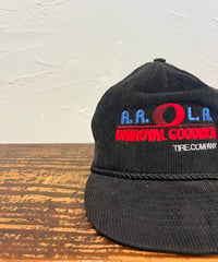 ブラックコーデュロイキャップ
