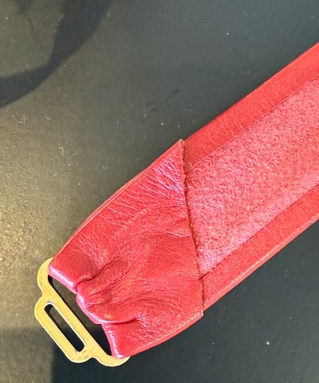 vintage rétro gold buckle ＆red belt