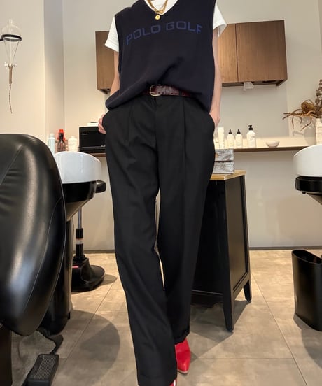 check柄slacks pants
