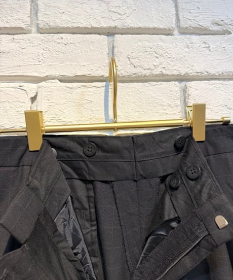 check柄slacks pants