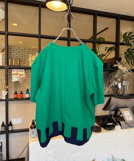 Damon Petite／green retro tops
