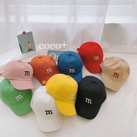【9color】m&m's ロゴ キッズ帽子 子供 キャップ