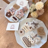 【送料無料】choco bear ヘアクリップセット