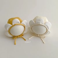 【3color】sunflower baby bonnet hat