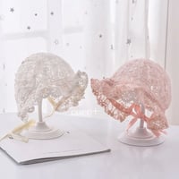 【2color】 baby lace bonnet hat