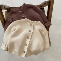 【size66-100】フリル キッズ カーディガン