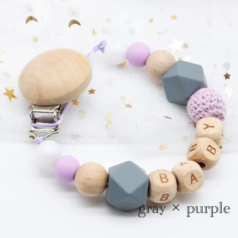 名入れオーダー】ハンドメイド おしゃぶりホルダー | coco+