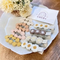 【4 color】フラワー ヘアクリップ 2セット