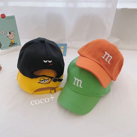 【9color】m&m's ロゴ キッズ帽子 子供 キャップ