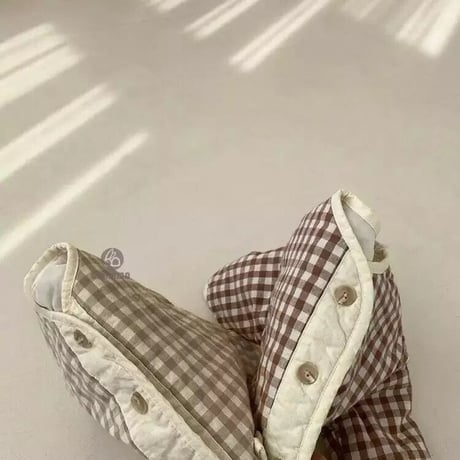 【2color⭐︎size73-100】キルティングチェックノーカラージャケット