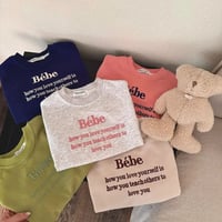 【size80-130】キッズ Bebe 長袖 カラー トレーナー