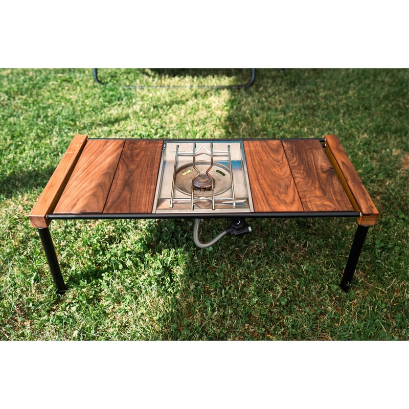 [pollyAnna] IGTテーブル 3ユニット ビーチ 400mm Multus Table] Walnut_Black_3Unit | pollyAnna