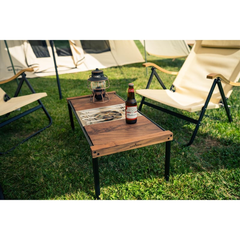 Multus Table] Walnut_Black_3Unit | pollyAnna
