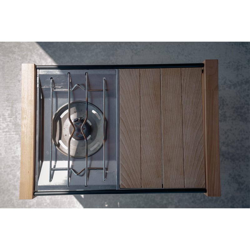 Multus Table] Walnut_Black_3Unit | pollyAnna