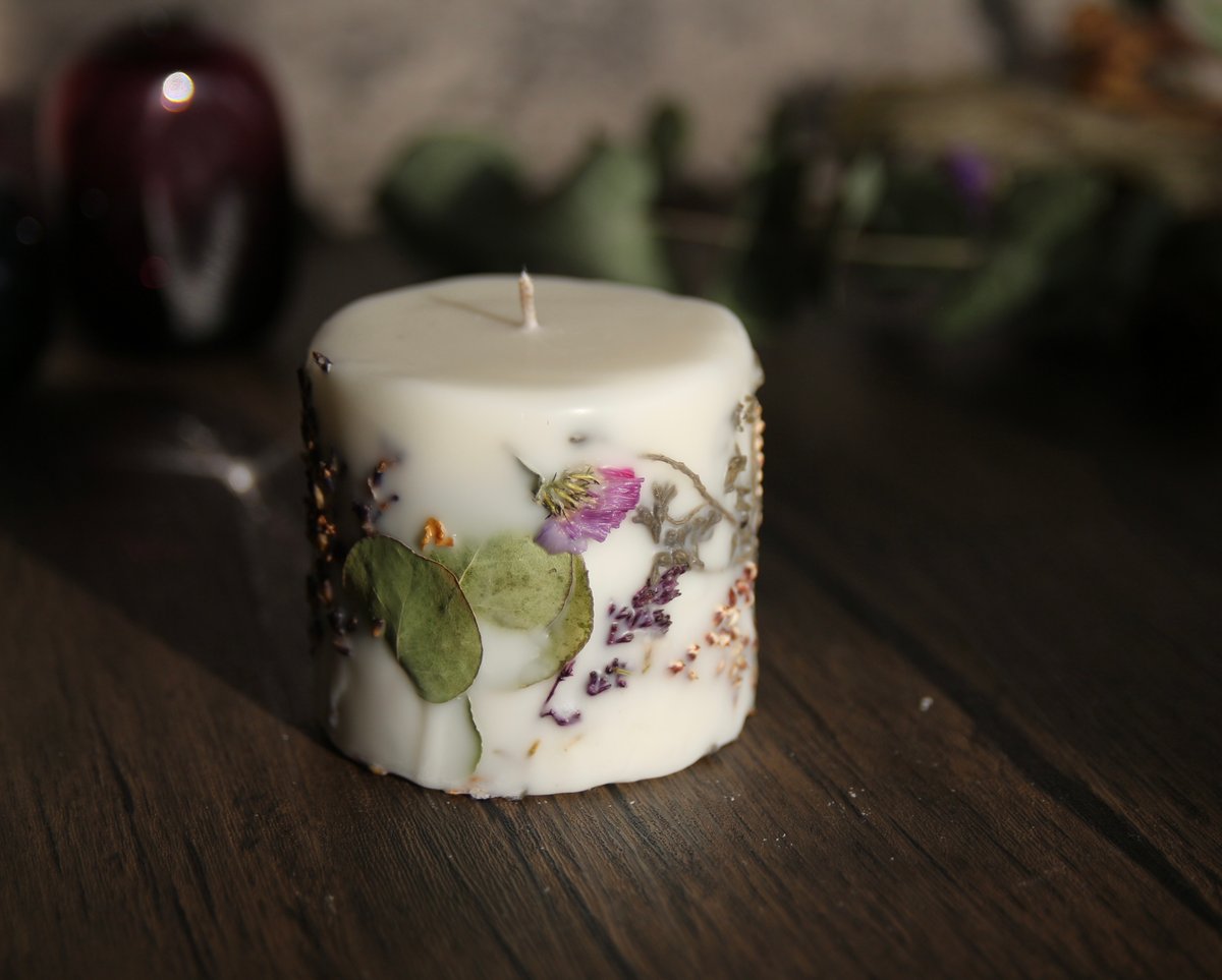 ソイボタニカルキャンドル〜植物図鑑〜 サボンの香 | ito-nami candle, KYOTO 【NO.32】絶妙カラーが素敵なボタニカルキャンドル