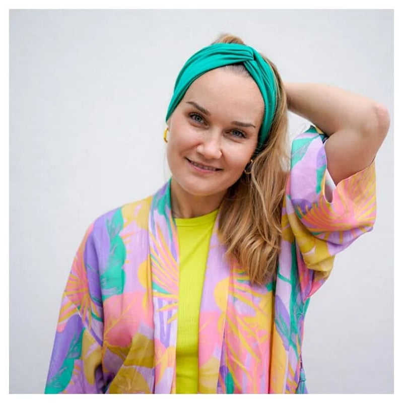TWIST HEADBAND EMERALD ツイスト ヘッドバンド エメラルド色 緑色 ワン