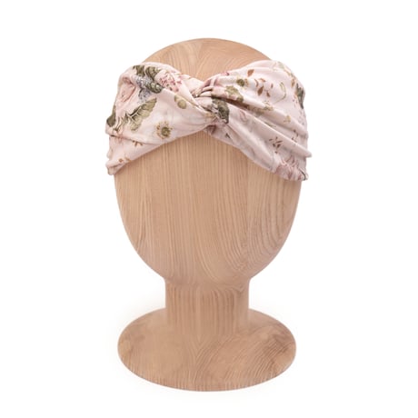 TWIST HEADBAND LADY ROSA CREAM ツイスト ヘッドバンド レディローサクリーム柄 生成り色 ワンサイズ 1002-S3-RCR