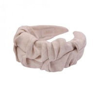 RIPPLE KATYUSHA 6cm LINEN BEIGE リップル カチューシャ 6cm 麻素材 ベージュ 薄茶色 Fサイズ 2006-S3-LBE