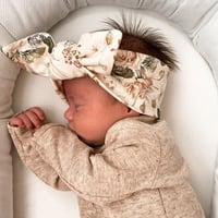 HEADBAND LADY ROSA CREAM ヘッドバンド レディーローズクリーム柄  生成り色 ベビー～8歳サイズ 1001-S3-LRC