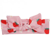 HEADBAND STRAWBERRIES  ヘッドバンド いちご柄 桃色 ベビー～8歳サイズ1001-S3-SBR