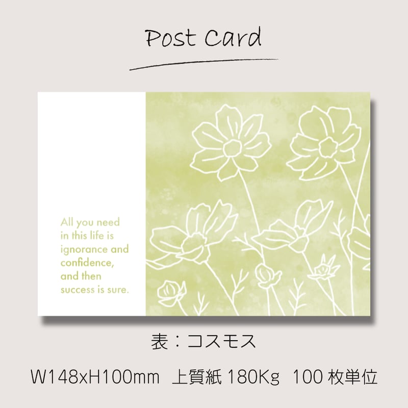 ○2個目から50％OFF！○ポストカード（100枚単位）｜Autumn｜デザイン3