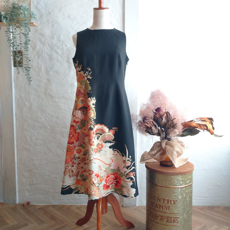 きものどれす輪〜rin〜 裏地付きワンピースセミオーダー | きものどれ