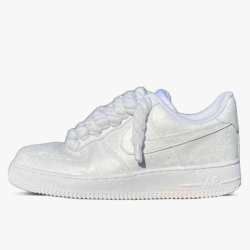 AIR FORCE 1 White Glitter ROPE | Kick-Ass