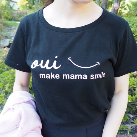 oui make mama smile autumn T-shirt 全2色　WM・WLサイズ　ouimama