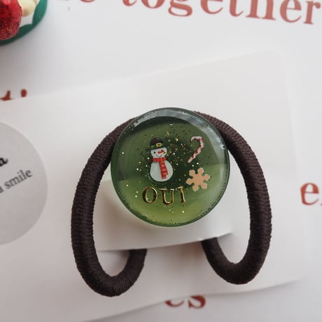 oui クリスマスヘアゴム