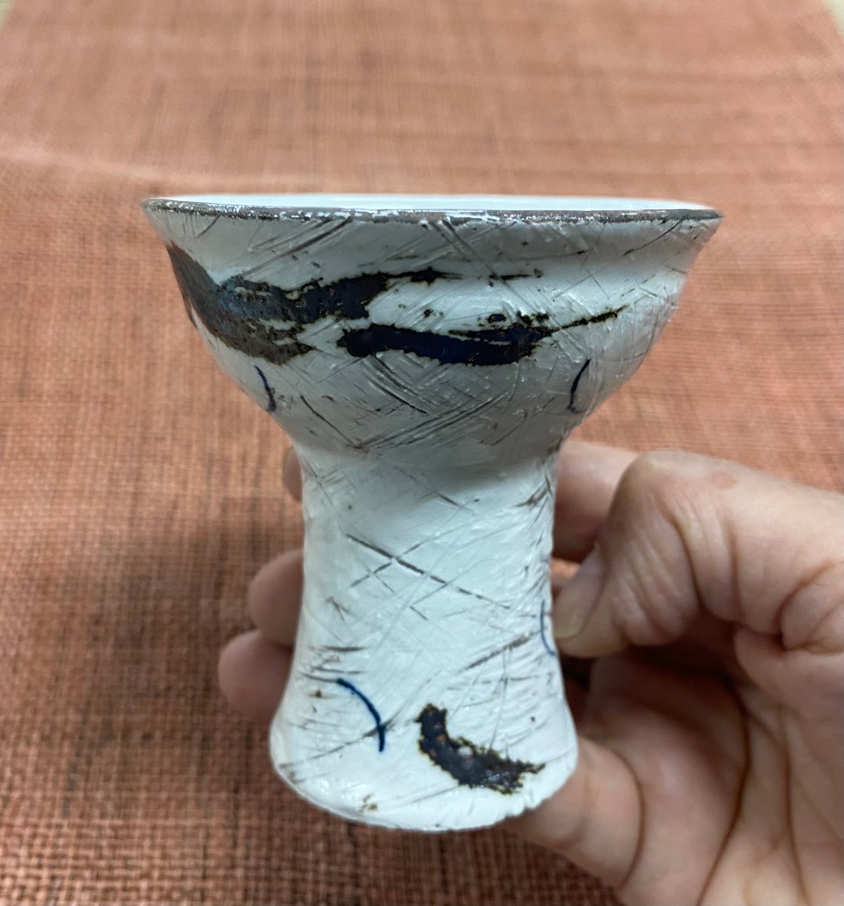 ワイン陶器グラス お猪口 43 新品 作家作品 Wine Sake cup