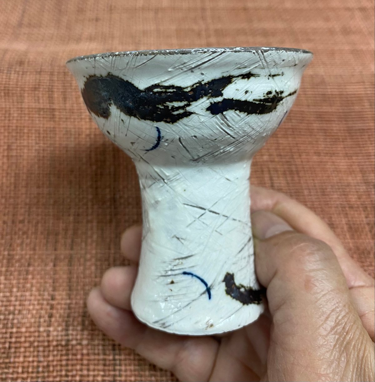 ワイン陶器グラス お猪口 43 新品 作家作品 Wine Sake cup